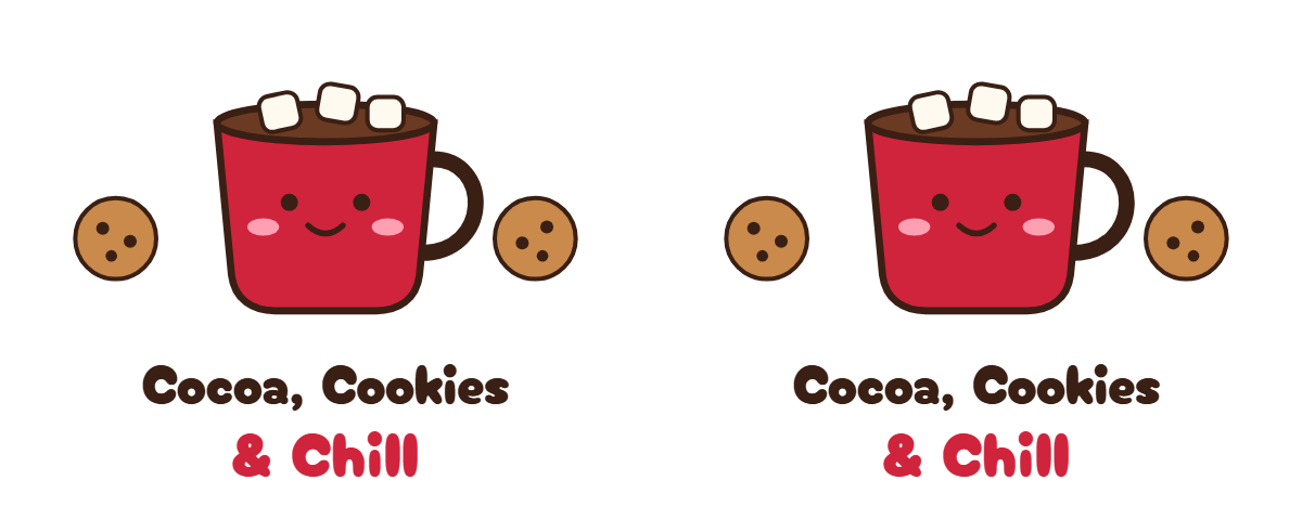 Cocoa, Cookies & Chill Mug design artwork