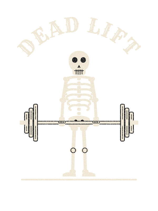 Dead Lift Skeleton Tee design artwork