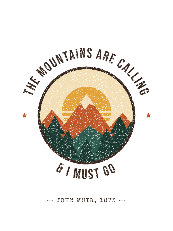The Mountains Are Calling Hoodie design artwork