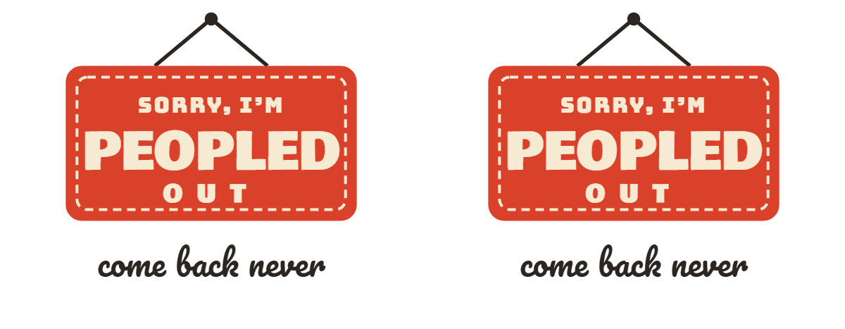 Peopled Out Mug design artwork