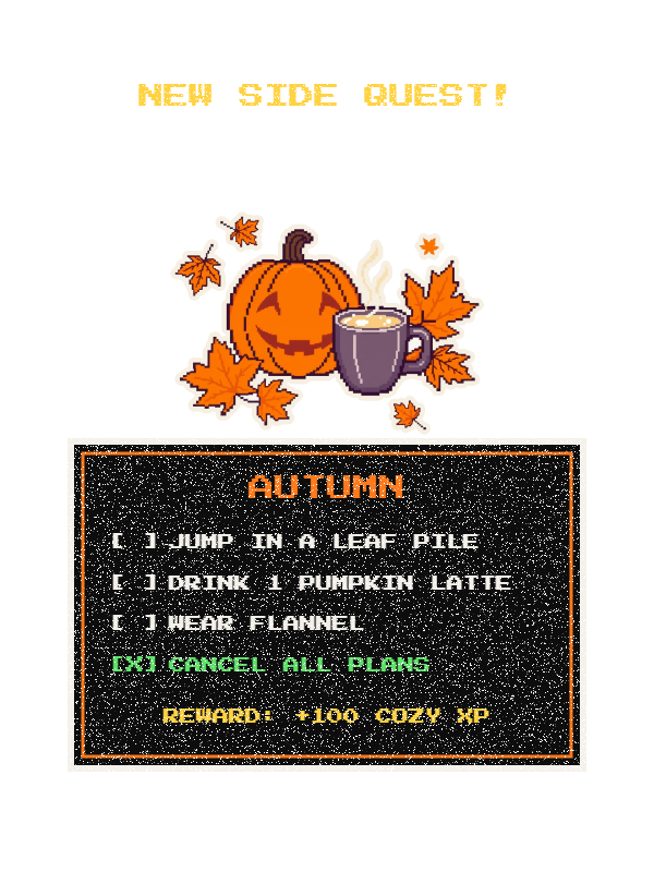 Autumn Side Quest Tee design artwork