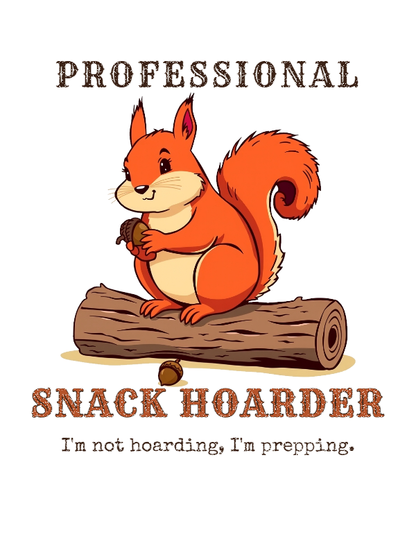 Professional Snack Hoarder Tee design artwork