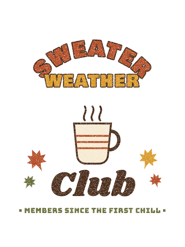 Sweater Weather Club Sweatshirt design artwork