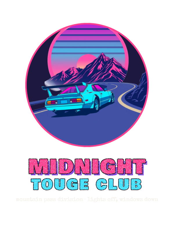 Midnight Touge Club Tee design artwork