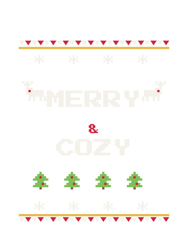 Merry & Cozy Knit Sweatshirt design artwork