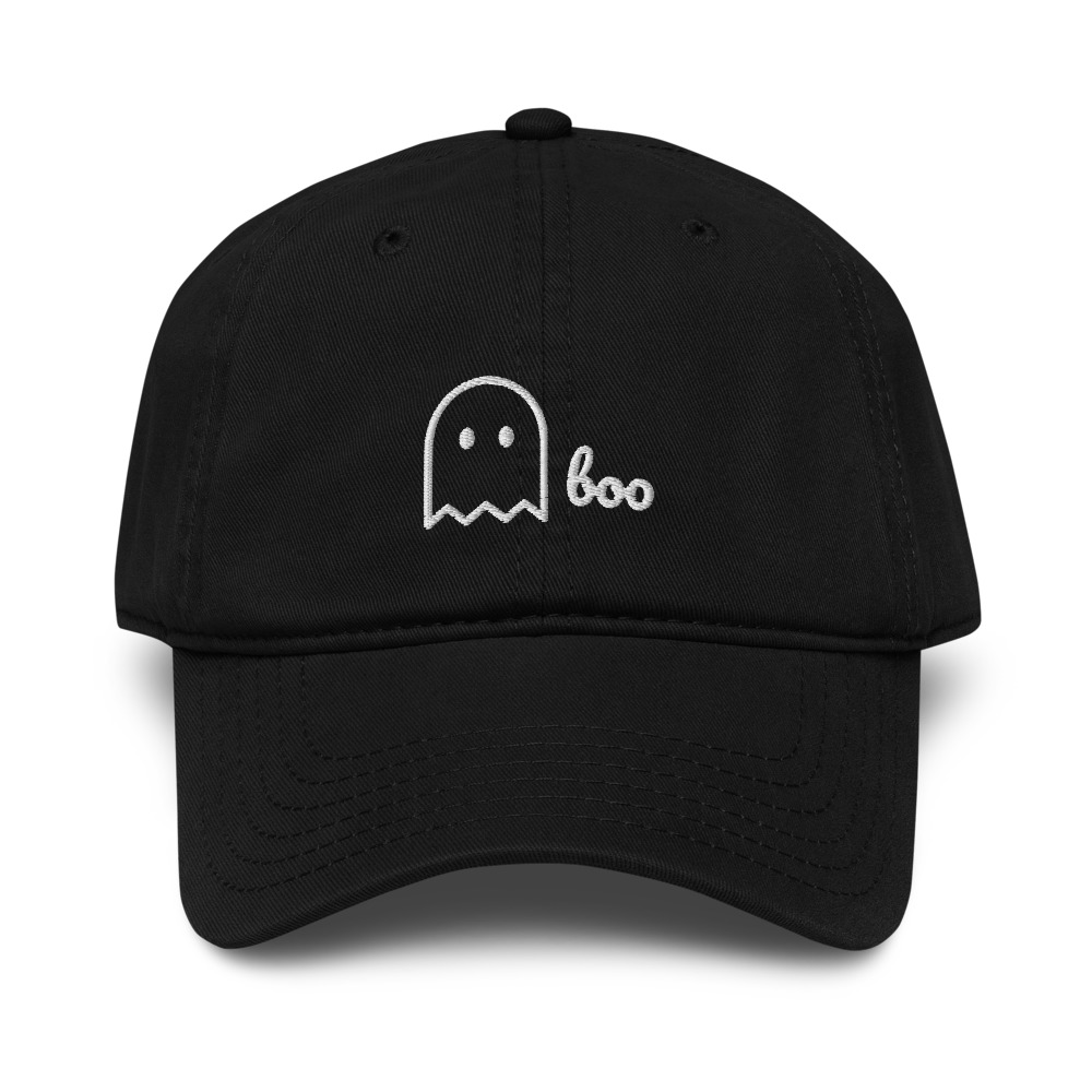 Little Boo Ghost Cap in Black