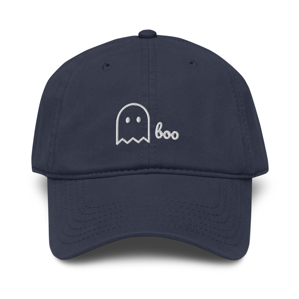 Little Boo Ghost Cap in Navy