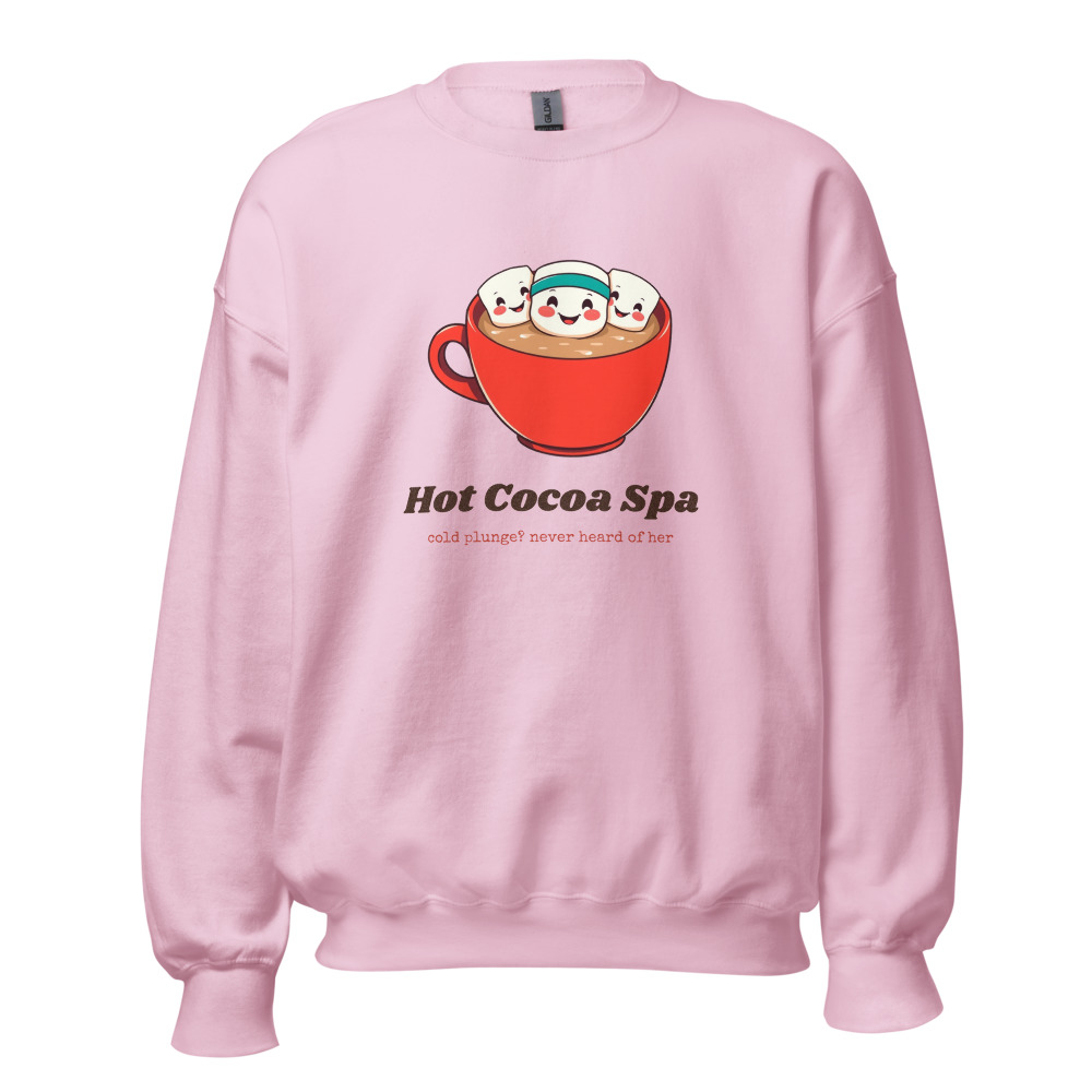 Hot Cocoa Spa Sweatshirt in Light Pink