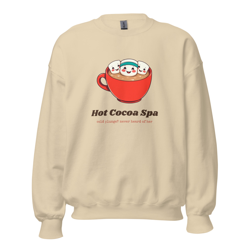 Hot Cocoa Spa Sweatshirt in Sand