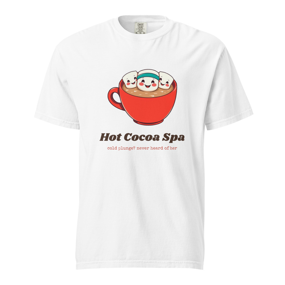 Hot Cocoa Spa Tee in White