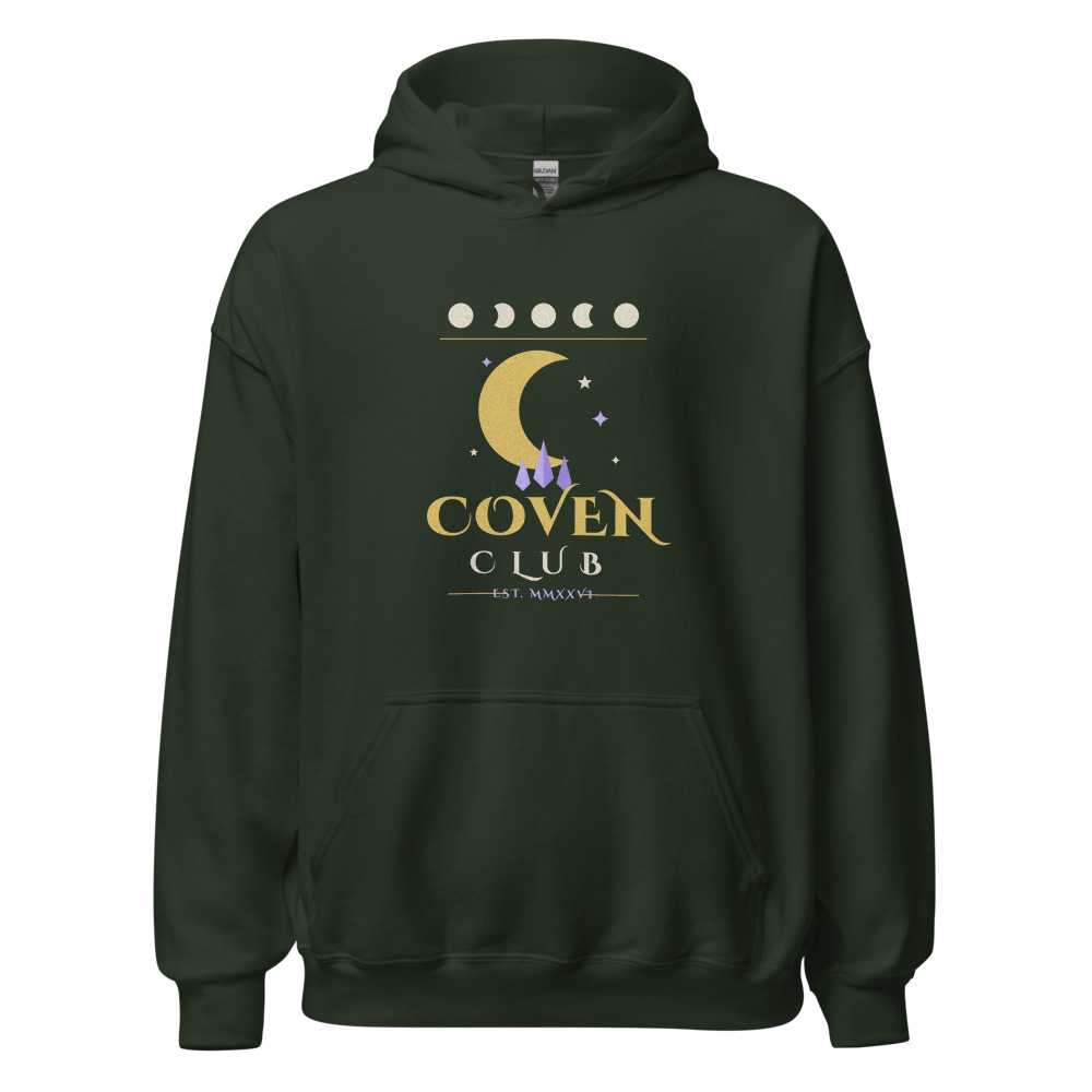 Coven Club Hoodie in Forest Green