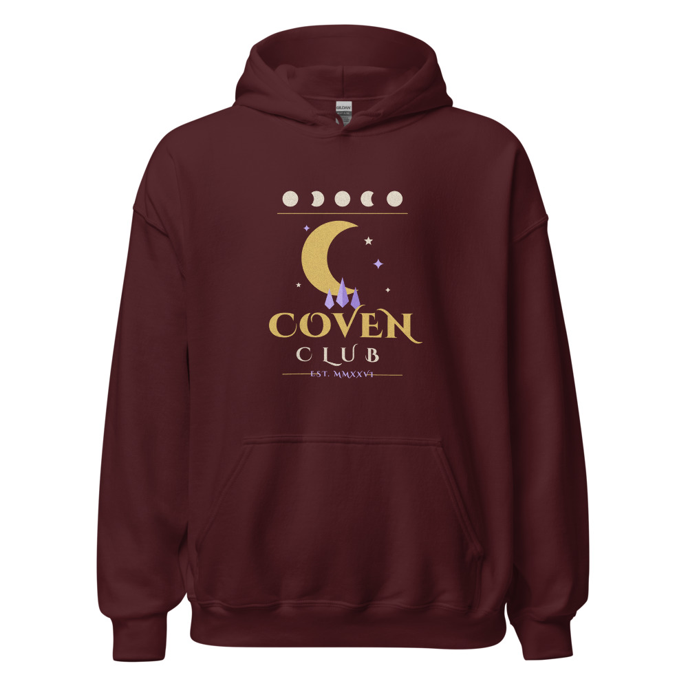Coven Club Hoodie in Maroon