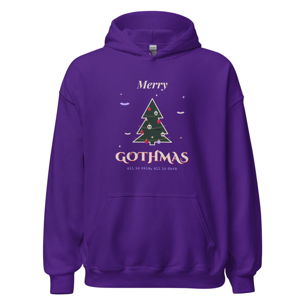 Merry Gothmas Hoodie in Purple