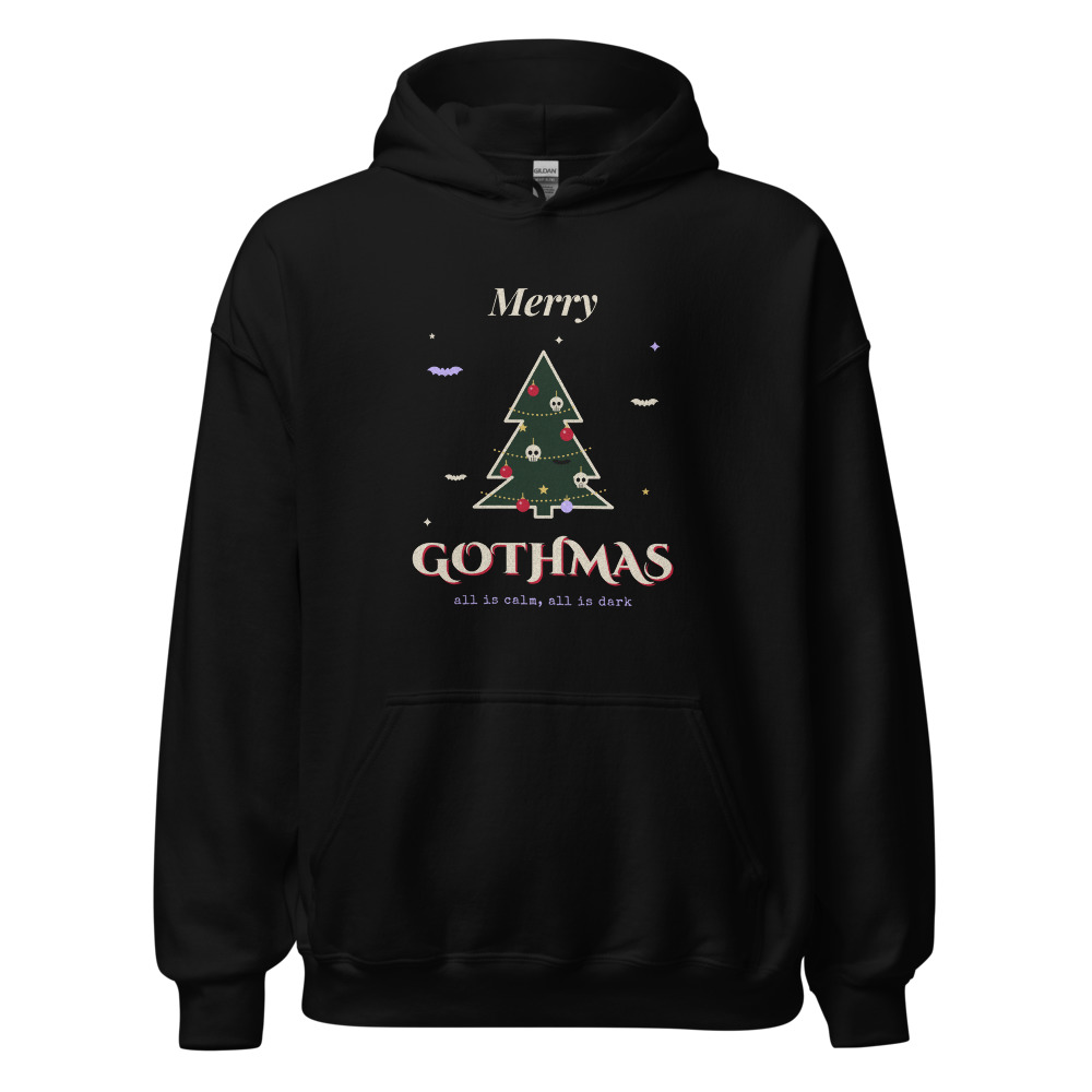 Merry Gothmas Hoodie, Black