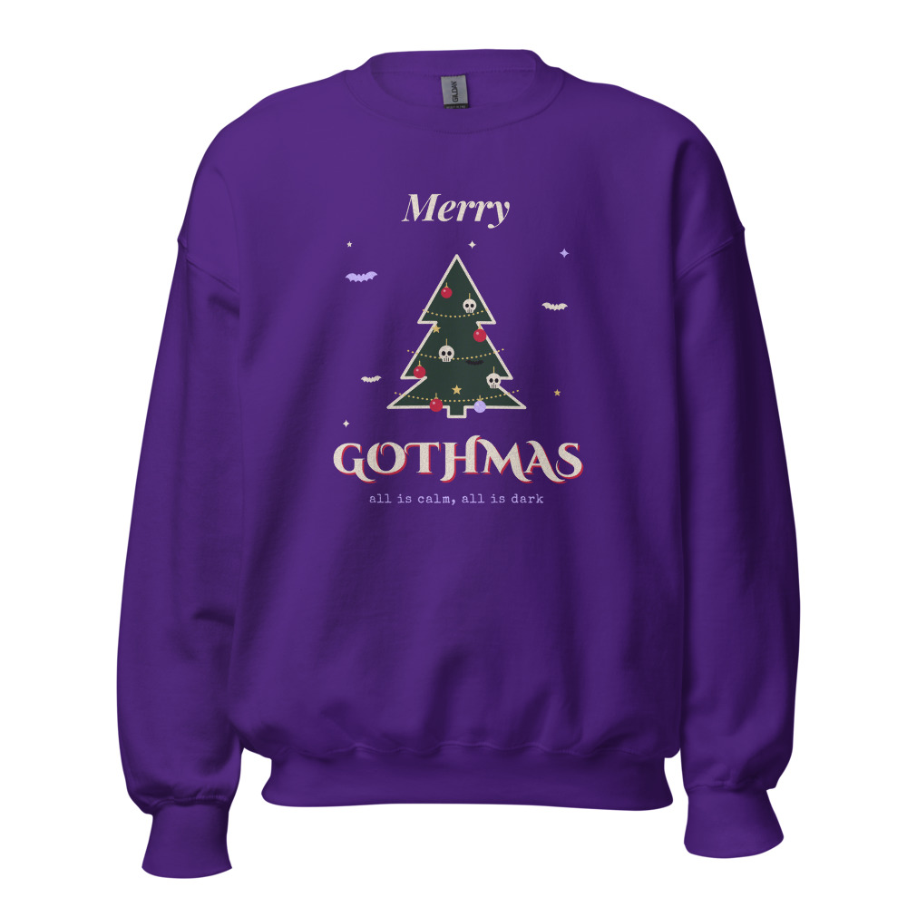 Merry Gothmas Sweatshirt in Purple