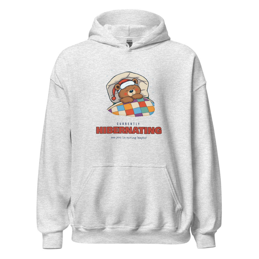 Currently Hibernating Hoodie in Ash