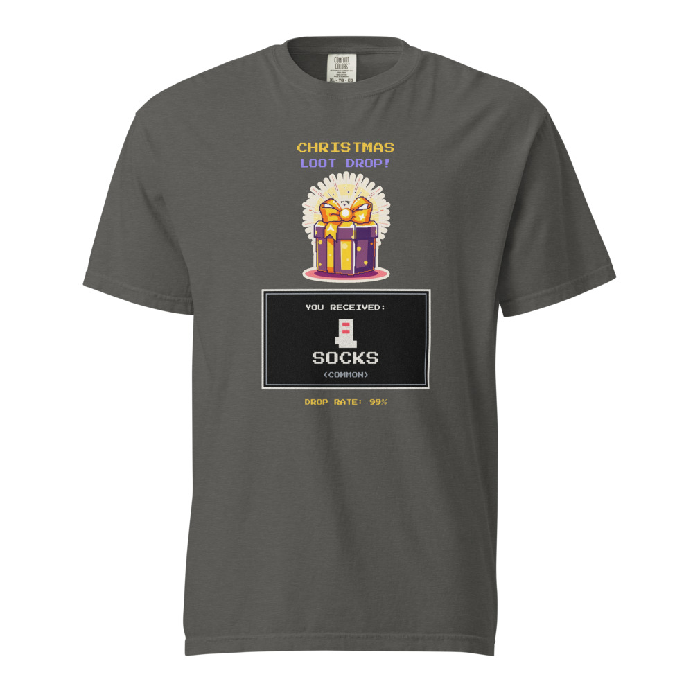 Christmas Loot Drop Tee in Pepper