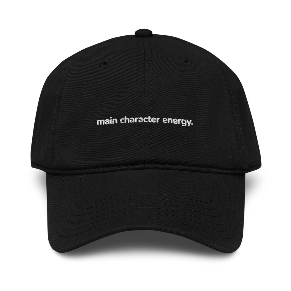 Main Character Energy Cap in Black