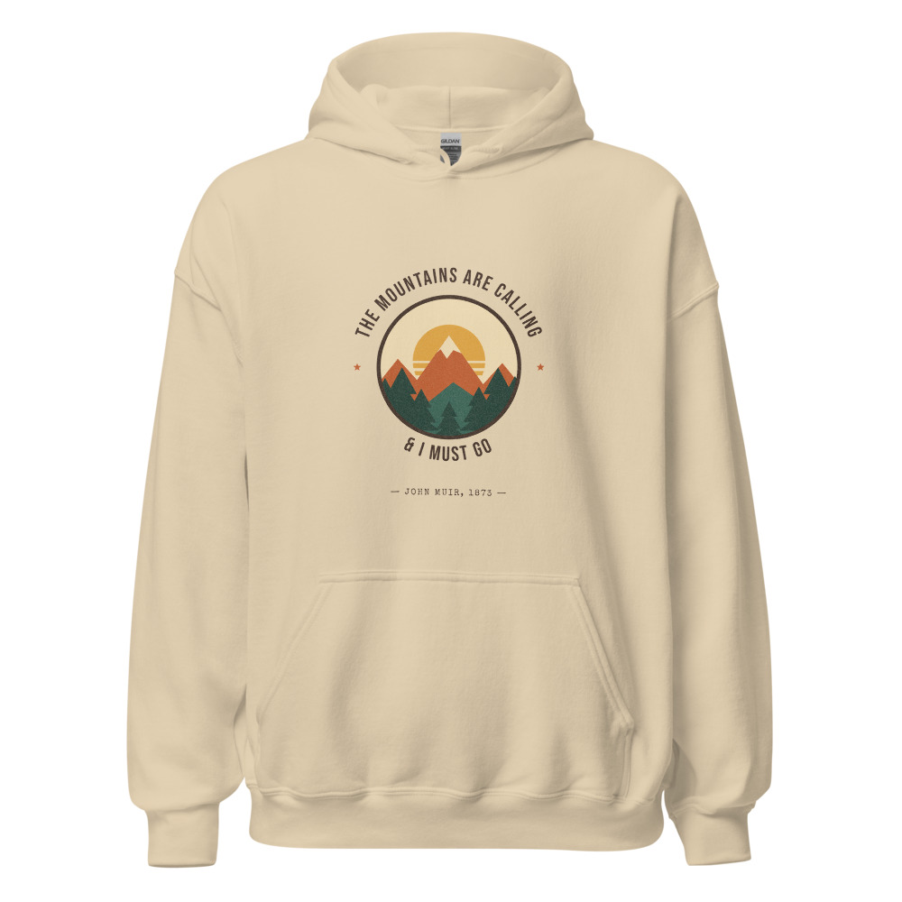 The Mountains Are Calling Hoodie, Sand