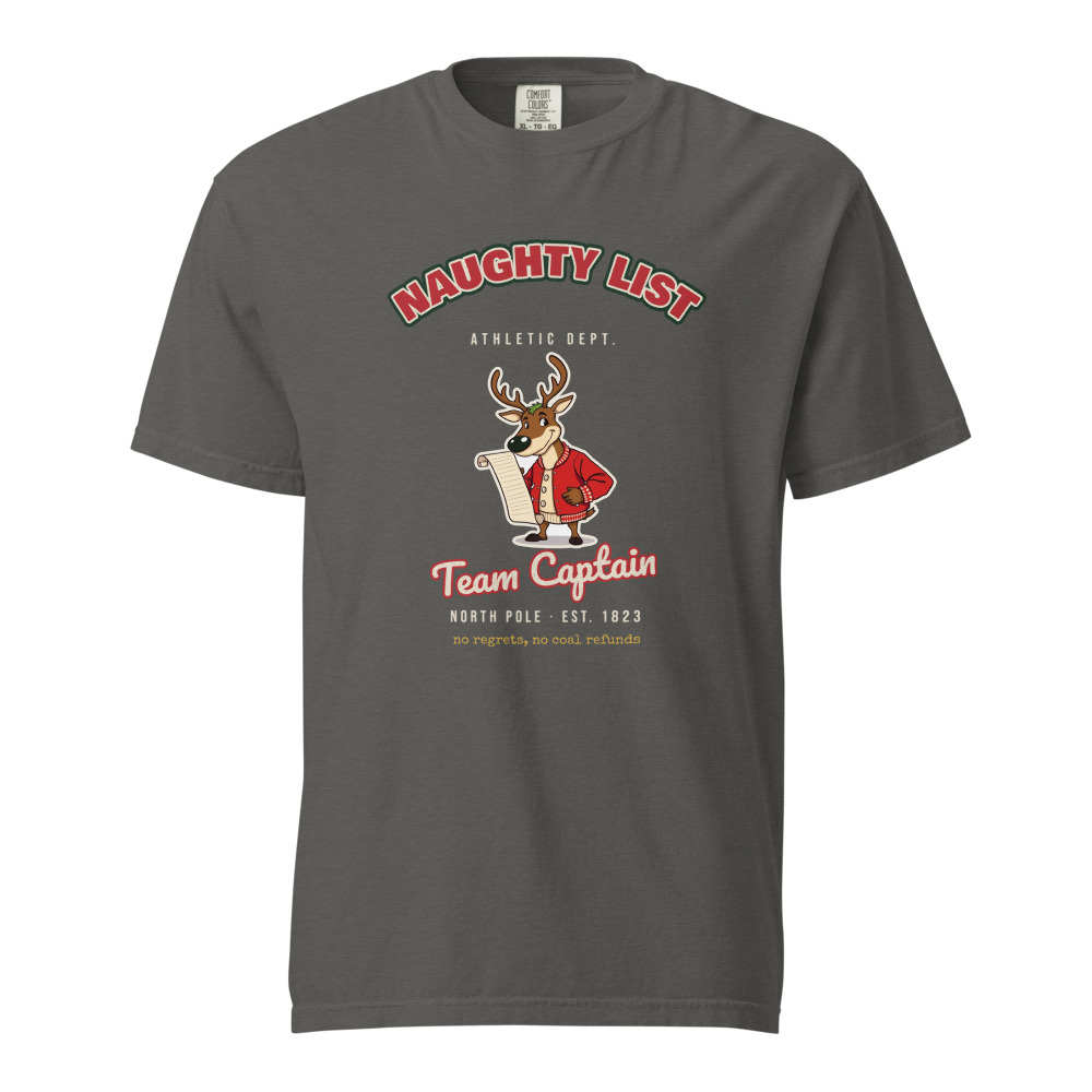 Naughty List Varsity Tee in Pepper