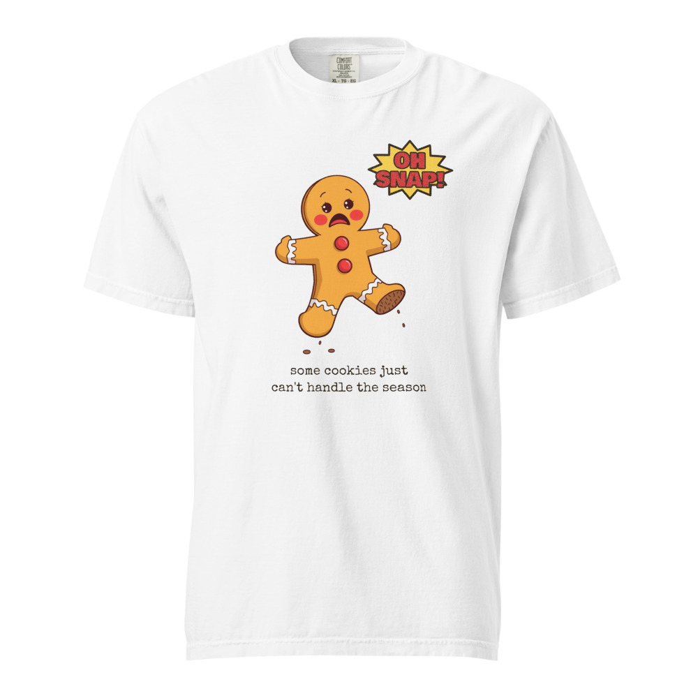 Oh Snap! Gingerbread Tee in White