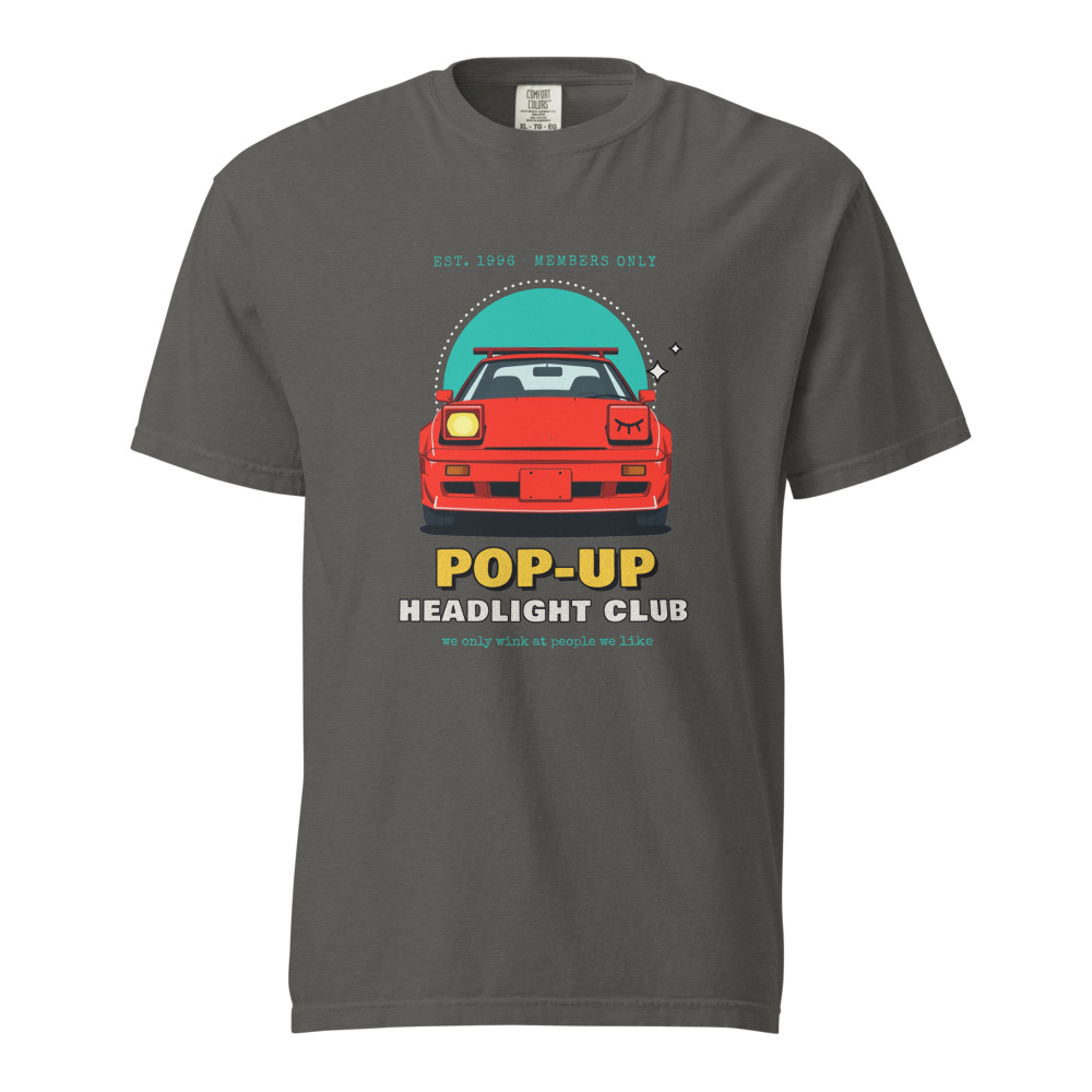 Pop-Up Headlight Club Tee in Pepper