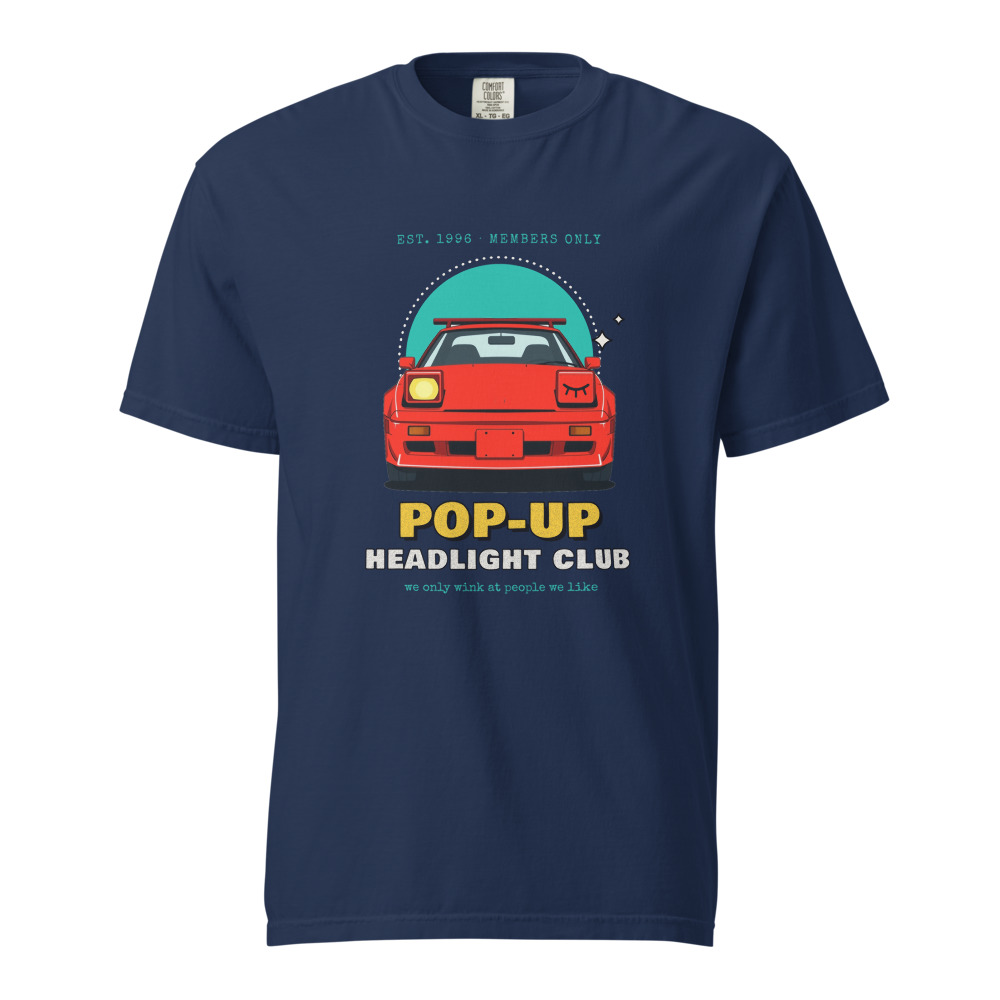 Pop-Up Headlight Club Tee in True Navy