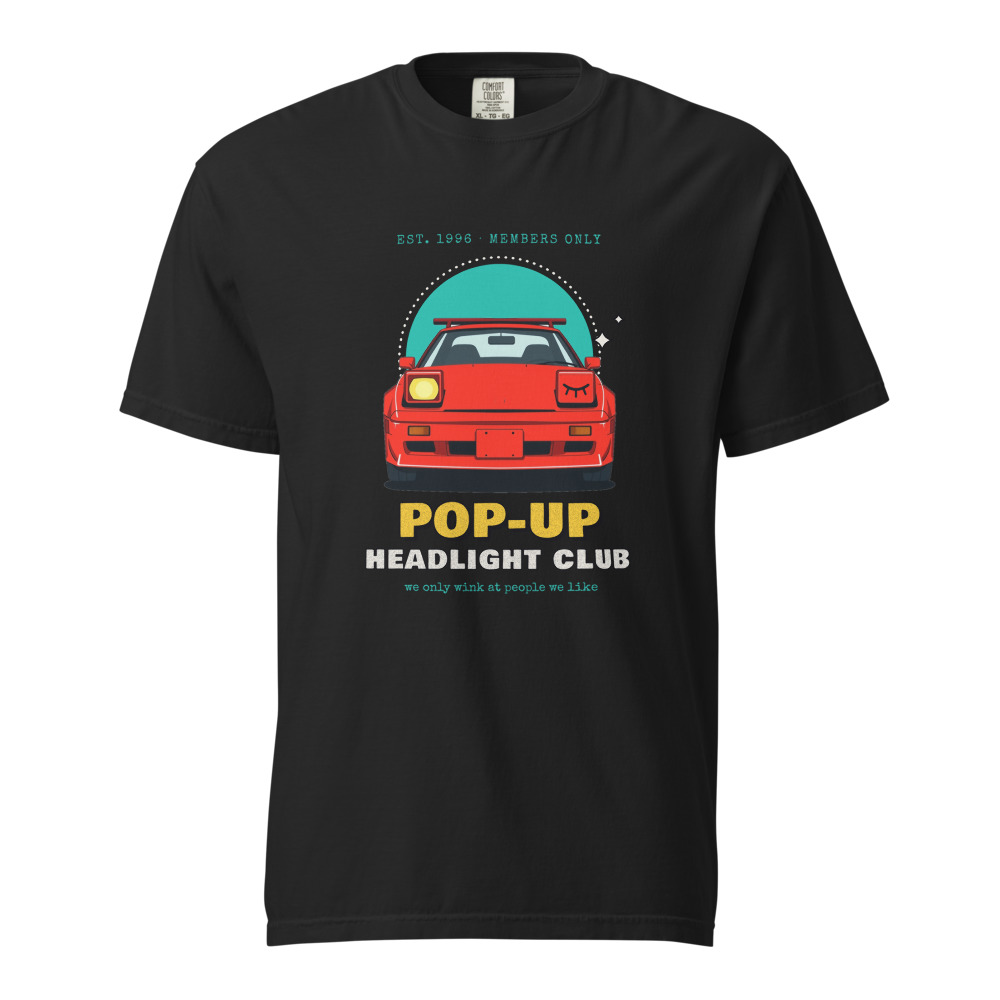 Pop-Up Headlight Club Tee, Black