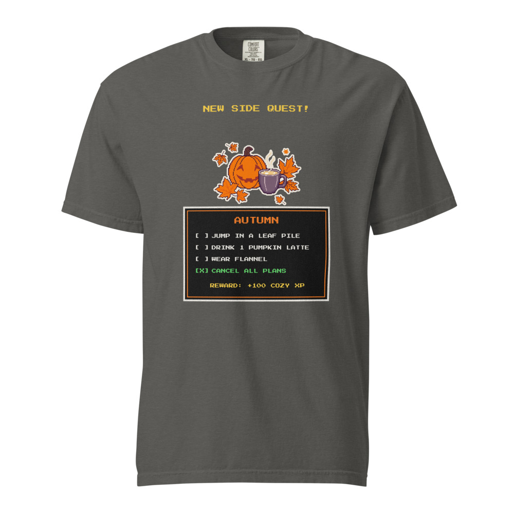 Autumn Side Quest Tee in Pepper
