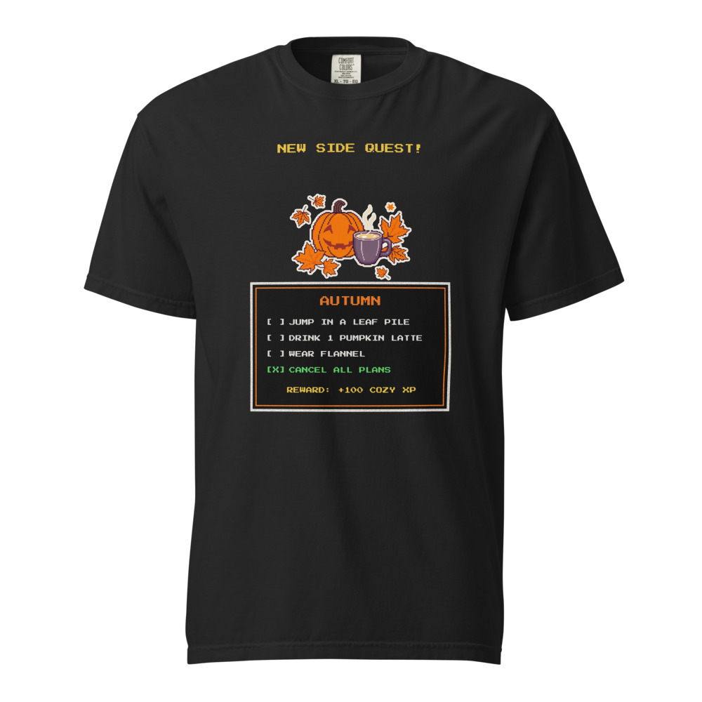 Autumn Side Quest Tee, Black