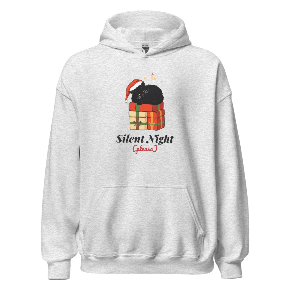 Silent Night (Please) Hoodie in Ash