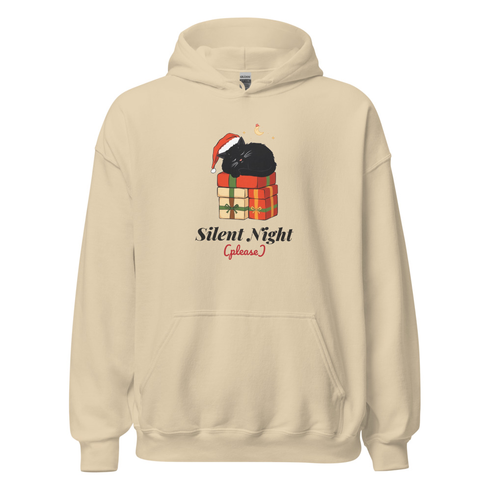 Silent Night (Please) Hoodie, Sand