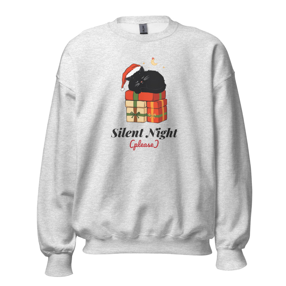 Silent Night (Please) Sweatshirt in Ash