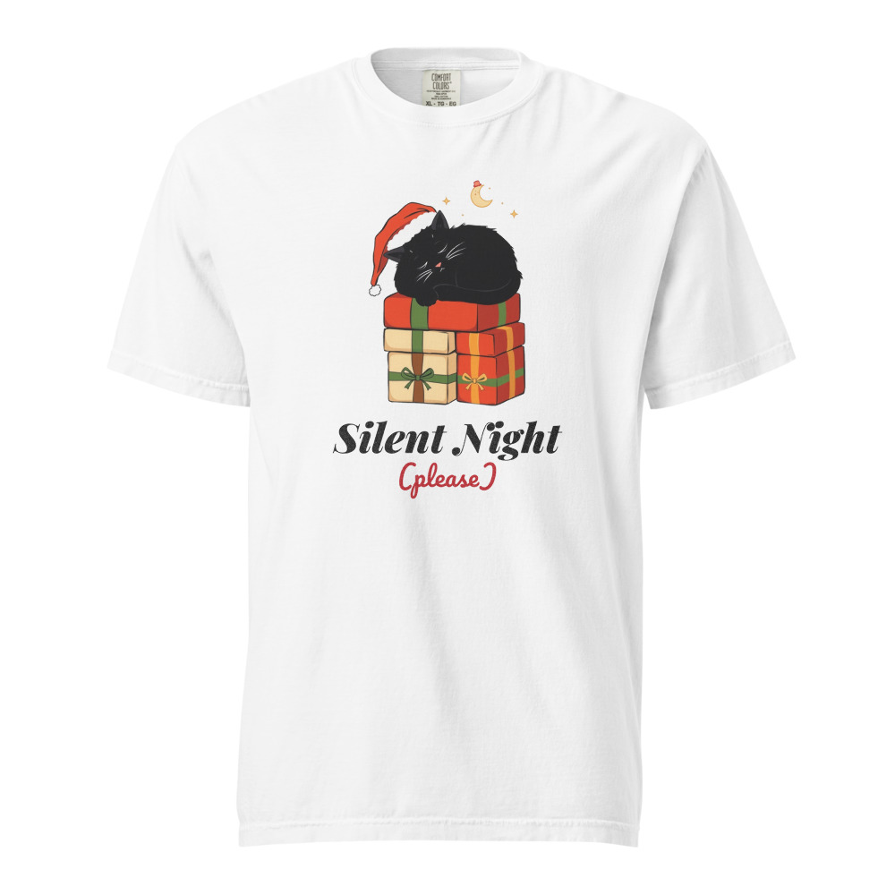 Silent Night (Please) Tee in White