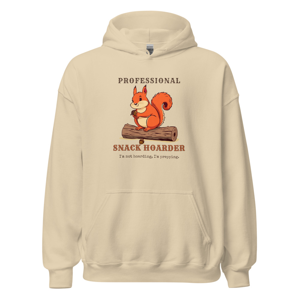 Professional Snack Hoarder Hoodie, Sand
