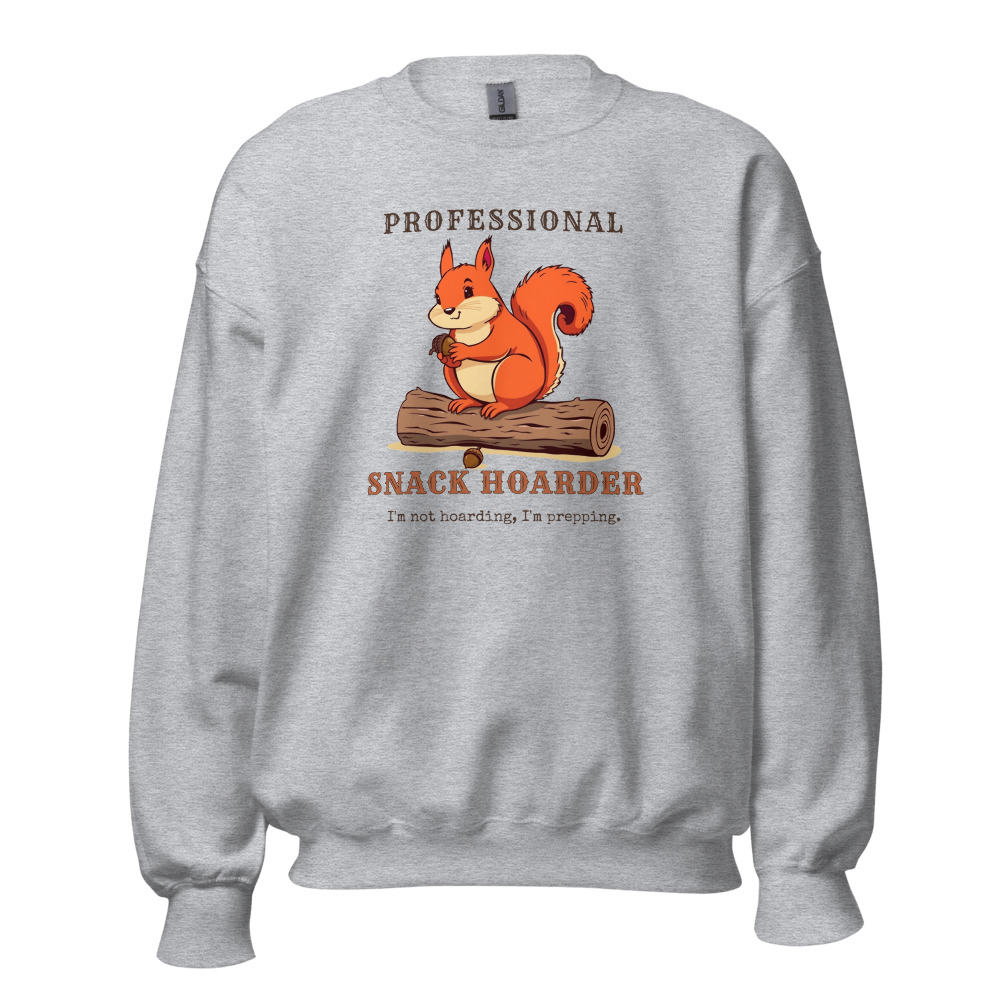 Professional Snack Hoarder Sweatshirt in Sport Grey