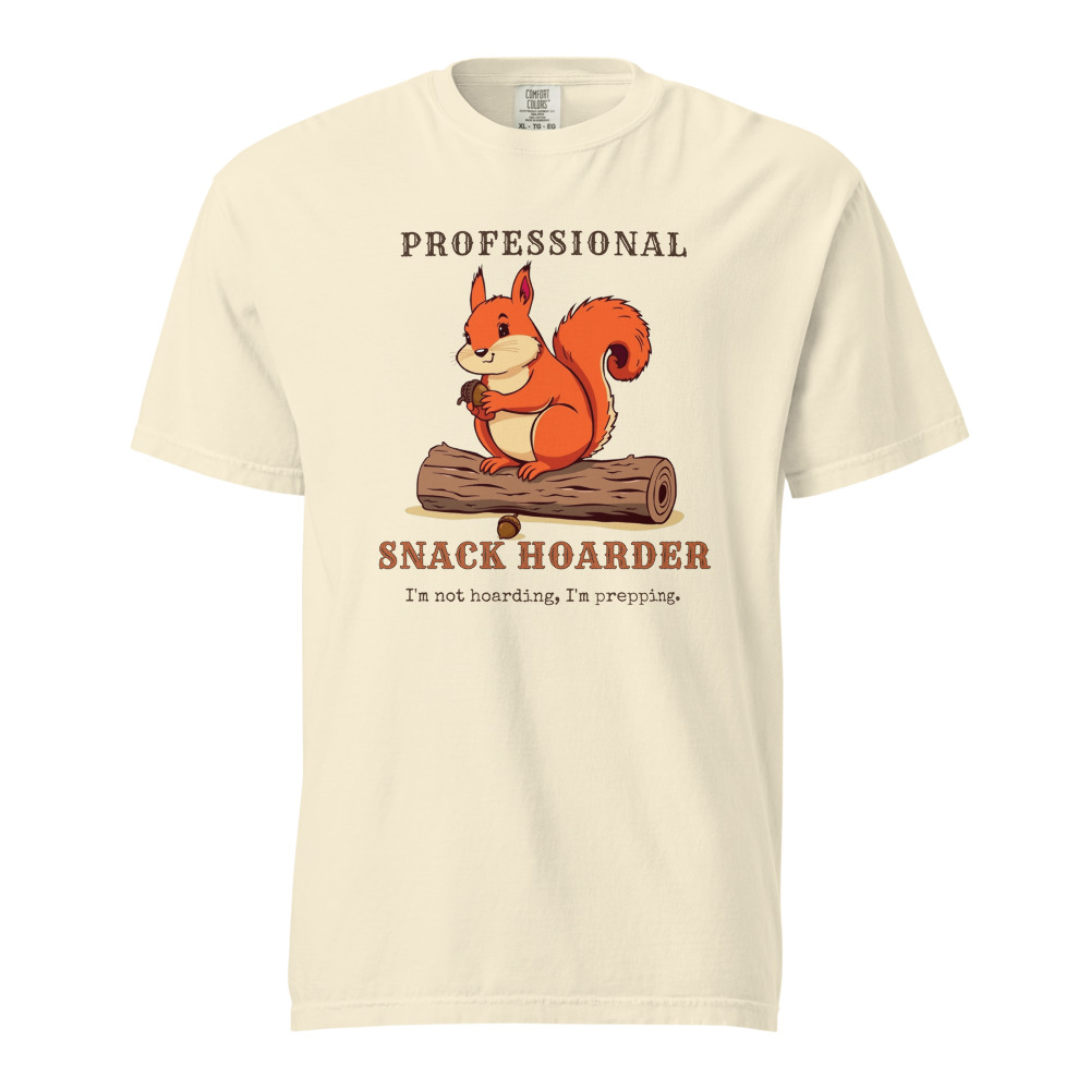 Professional Snack Hoarder Tee, Ivory
