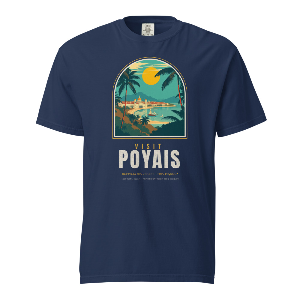 Visit Poyais Tee in True Navy