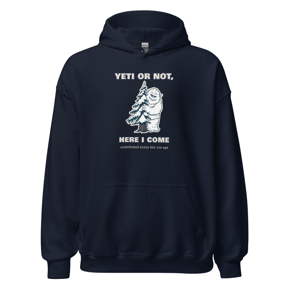 Yeti or Not Hoodie in Navy
